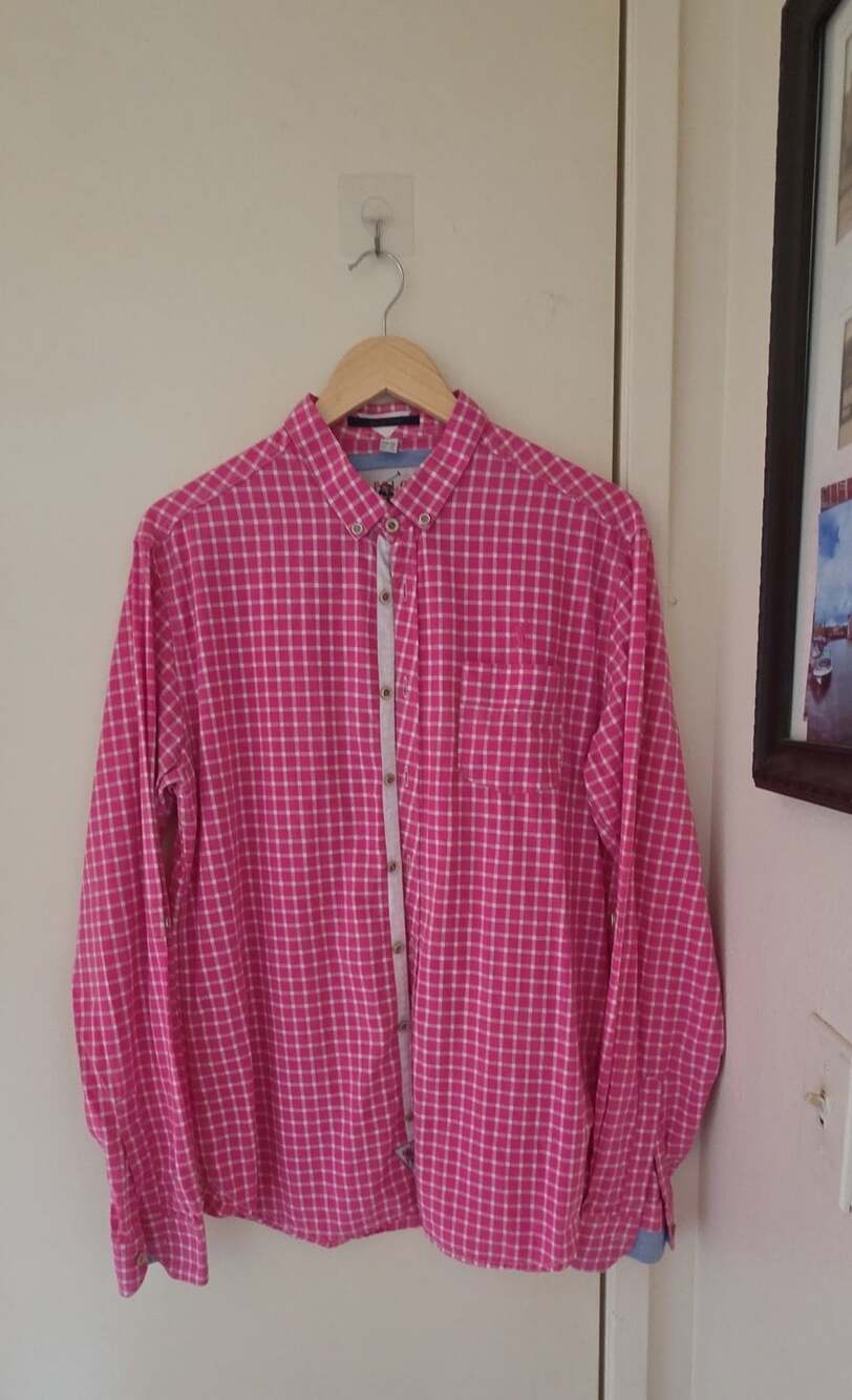Polo Ralph Lauren Gingham Check Button Up Shirt US 44 Pink